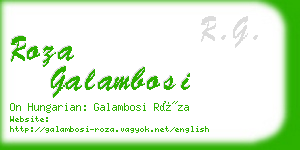 roza galambosi business card